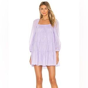 ALICE + OLIVIE ROWEN PURPLE MINI DRESS